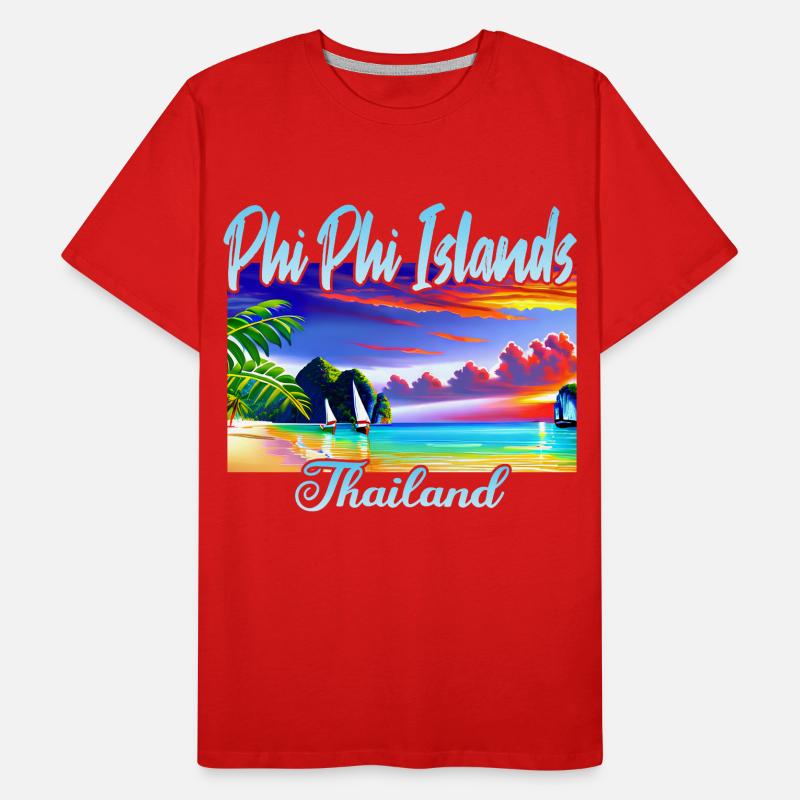 Phi Phi Island Thailand Männer Premium Bio T-Shirt