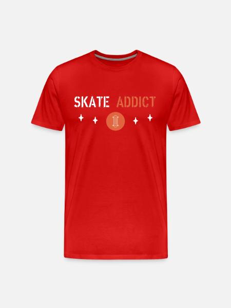 Skate addict - Men's Premium Organic T-Shirt - red