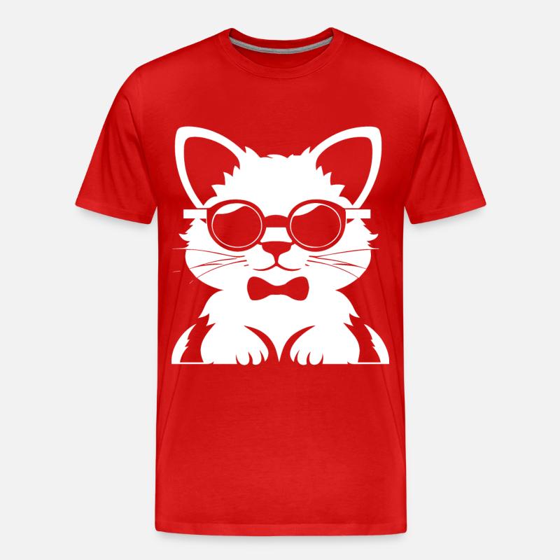 Frettchen mit Sonnenbrille Coole Frettchen - Männer Premium Bio T-Shirt - Rot