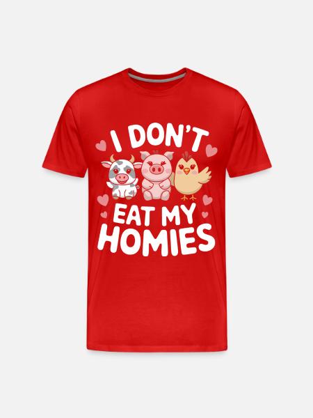 Vegetarian Vegan Veggie Vegetarian - Men's Premium Organic T-Shirt - red