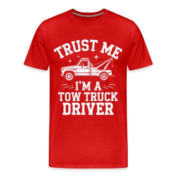 Abschleppwagen Truck Abschlepper - Männer Premium Bio T-Shirt - Rot - Vorne - Damien (186cm)