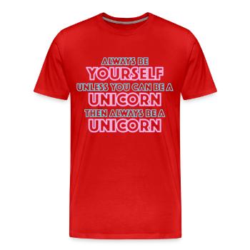 Always be yourself - Men's Premium Organic T-Shirt - red - Front - Damien (186cm)
