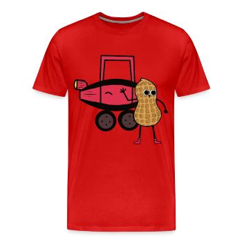 Erdnuss Auto Autofahrer Kinder Führerschein Fahrer - Männer Premium Bio T-Shirt - Rot - Vorne - Damien (186cm)