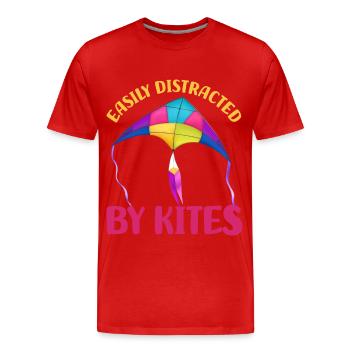 Cerf-volant - T-shirt bio Premium Homme - rouge - Devant - Damien (186cm)