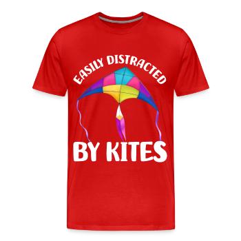 Drachensteigen Geschenke | Drachenfliegen Lassen - Männer Premium Bio T-Shirt - Rot - Vorne - Damien (186cm)
