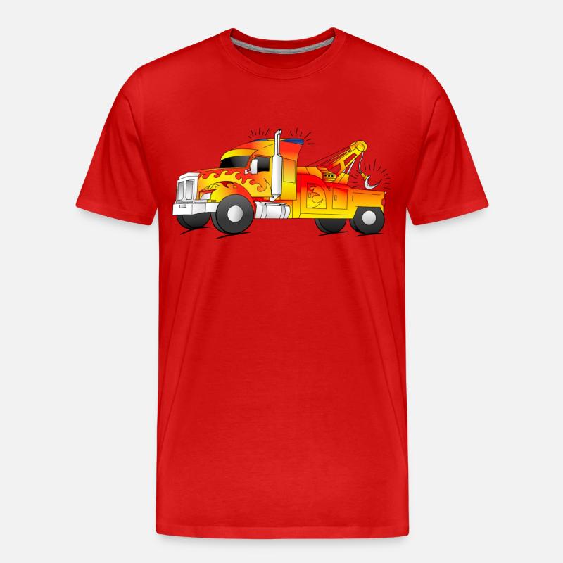 cooler Abschleppwagen Abschlepper LKW - Männer Premium Bio T-Shirt - Rot