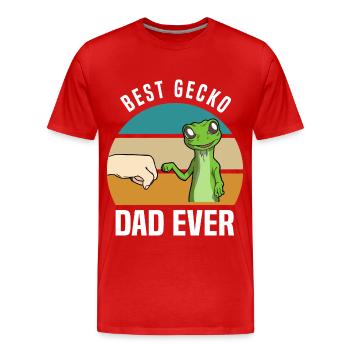 Gecko - T-shirt bio Premium Homme - rouge - Devant - Damien (186cm)