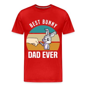 Hase - Männer Premium Bio T-Shirt - Rot - Vorne - Damien (186cm)