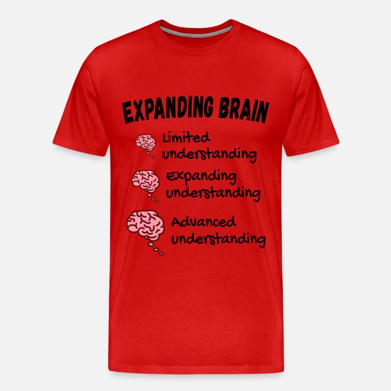 Gehirn erweitern - Expanding Brain Meme - Männer Premium Bio T-Shirt - undefined