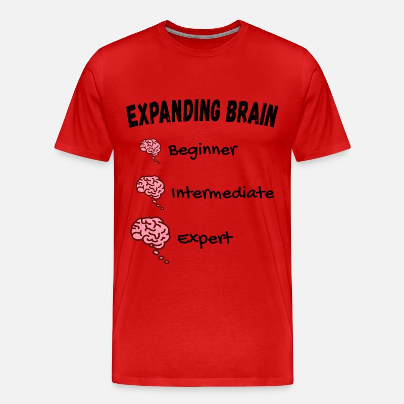 Gehirn erweitern - Expanding Brain Meme - Männer Premium Bio T-Shirt - undefined