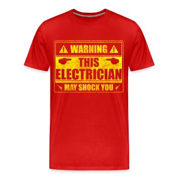 Electricité Profession Volt Blitz - T-shirt bio Premium Homme - rouge - Devant - Damien (186cm)