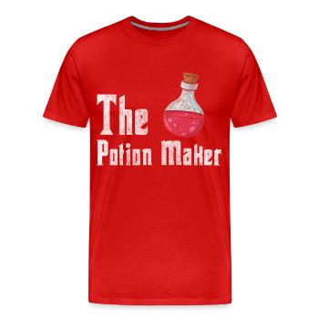 Healing Potions Health Healer - Men's Premium Organic T-Shirt - red - Front - Damien (186cm)