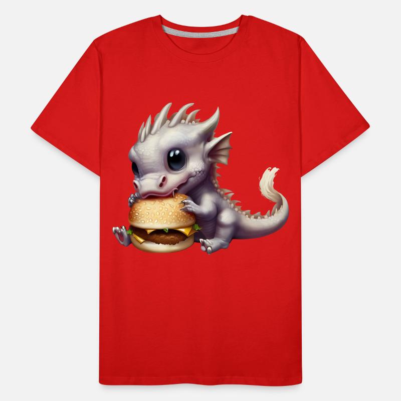 Cheeseburger Drache Männer Premium Bio T-Shirt