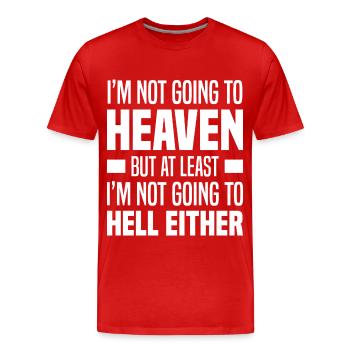 Atheismus - Männer Premium Bio T-Shirt - Rot - Vorne - Damien (186cm)