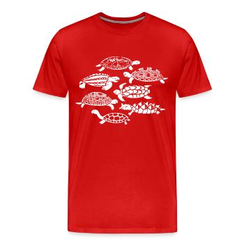 Schildkröten Reptilien Artenschutz Meer Natur - Männer Premium Bio T-Shirt - Rot - Vorne - Damien (186cm)