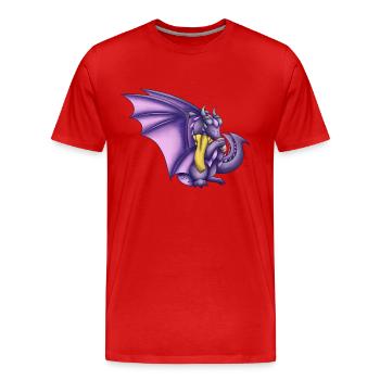 Dragon violet d’automne - T-shirt bio Premium Homme - rouge - Devant - Damien (186cm)