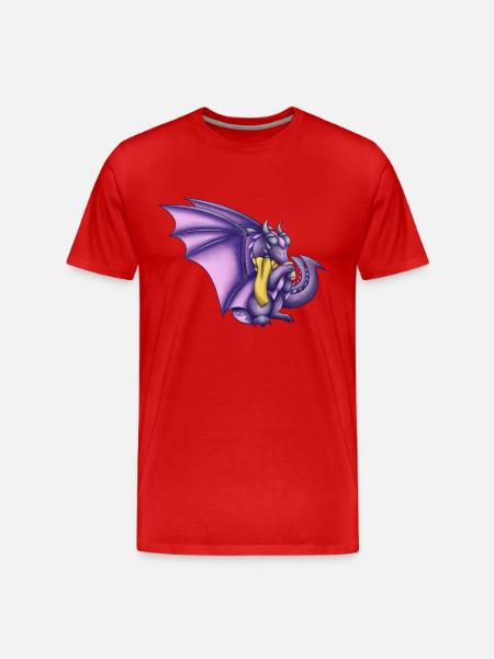 Herbst Lila Drache - Männer Premium Bio T-Shirt - 