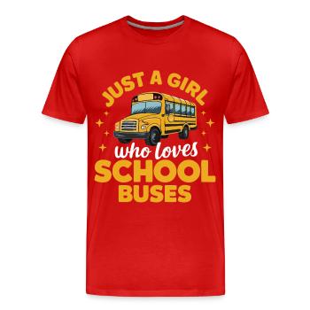 Bus Bus Driver School Bus - Men's Premium Organic T-Shirt - red - Front - Damien (186cm)