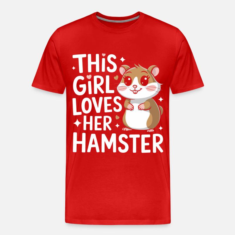 Hamster - Männer Premium Bio T-Shirt - Rot