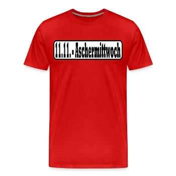11.11. Mercredi des Cendres - T-shirt bio Premium Homme - rouge - Devant - Damien (186cm)