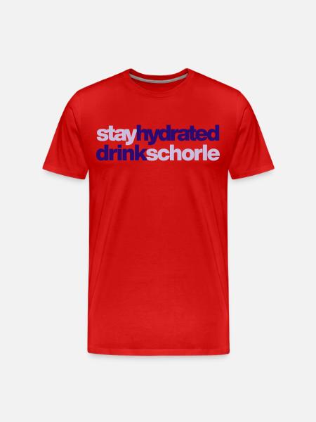 Stay hydrated - drink spritzer - Men's Premium Organic T-Shirt - red