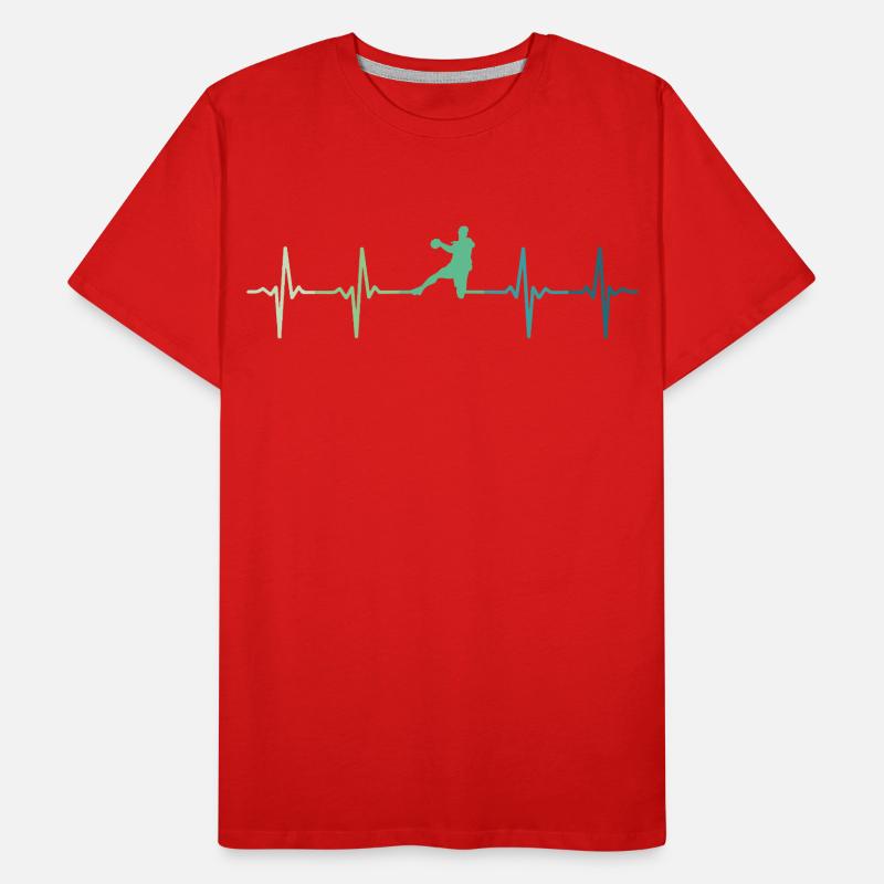 Handball, Herzschlag, Handball Männer Premium Bio T-Shirt