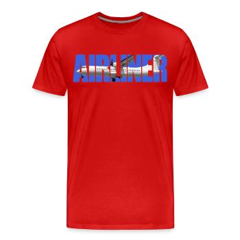 Avion de ligne ATR 72-600 - T-shirt bio Premium Homme - rouge - Devant - Damien (186cm)