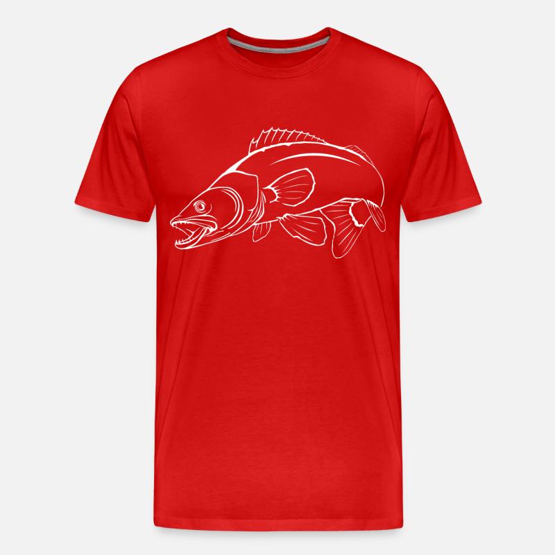 Zander 2 - Männer Premium Bio T-Shirt - Rot