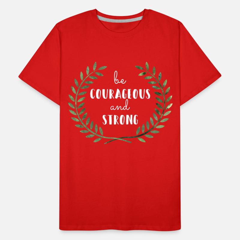 Sei mutig und stark Bibelvers Geschenk Männer Premium Bio T-Shirt