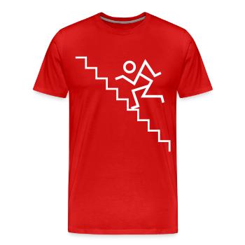 la façon de se glisser jusqu'à - T-shirt bio Premium Homme - rouge - Devant - Damien (186cm)