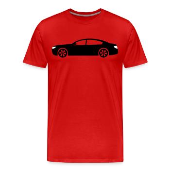 Voiture - T-shirt bio Premium Homme - rouge - Devant - Damien (186cm)