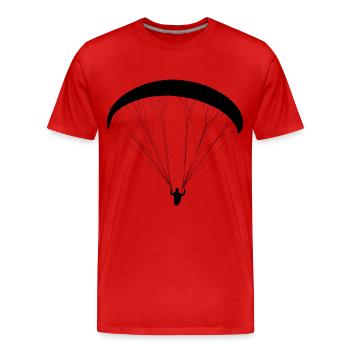 Parapente Parapente Parapente Parapente Pilot Parapente - T-shirt bio Premium Homme - rouge - Devant - Damien (186cm)