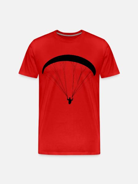 Paragliding Flying Paraglider Pilot Paragliding - Men's Premium Organic T-Shirt - red
