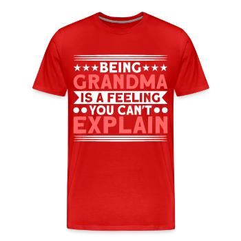 Grand-mère Grand-mère Grand-mère Cadeau - T-shirt bio Premium Homme - rouge - Devant - Damien (186cm)