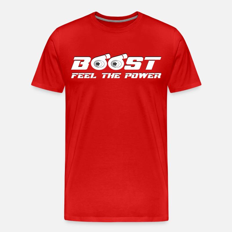 Boost Turbo - Männer Premium Bio T-Shirt - Rot