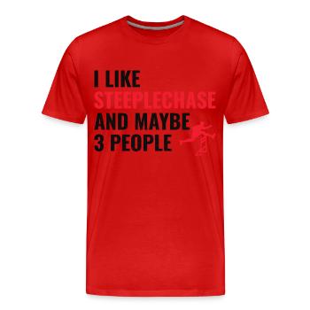 Steeplechase Race Steeplechaser Track and Field - Men's Premium Organic T-Shirt - red - Front - Damien (186cm)