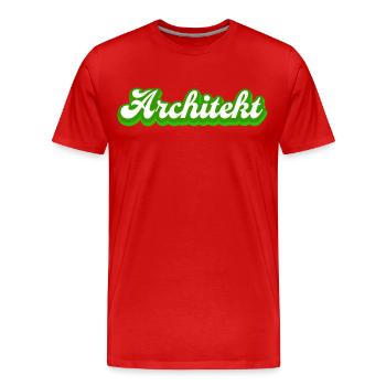 Architekt Architektur Studium Beruf - Männer Premium Bio T-Shirt - Rot - Vorne - Damien (186cm)
