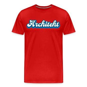 Architekt Architektur Studieren Beruf - Männer Premium Bio T-Shirt - Rot - Vorne - Damien (186cm)