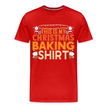 Cuisson de costumes de Noël - T-shirt bio Premium Homme - rouge - Devant - Damien (186cm)