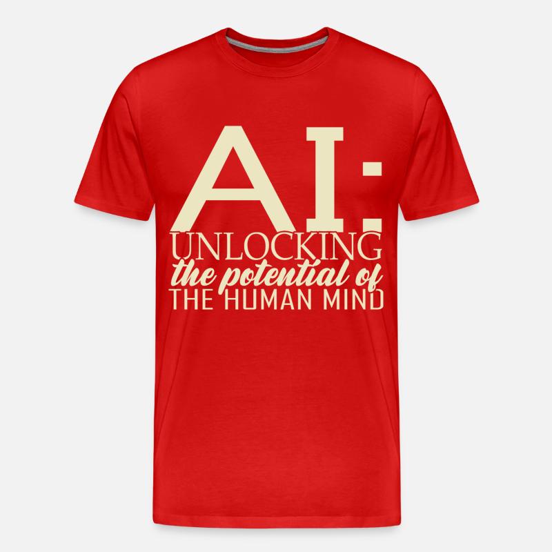 Artificial Intelligence Deep Learning - Men's Premium Organic T-Shirt - red