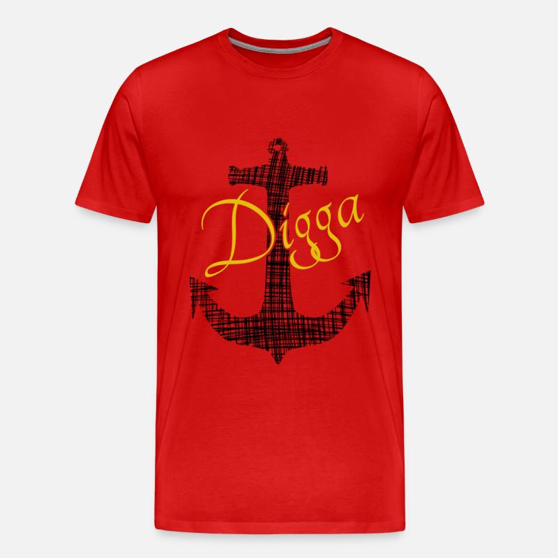 Anker Digga Gold - Männer Premium Bio T-Shirt - Rot