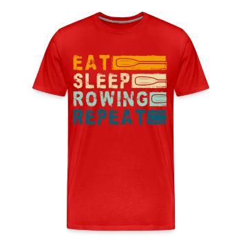 Rudern Wasser Steuermann - Männer Premium Bio T-Shirt - Rot - Vorne - Damien (186cm)