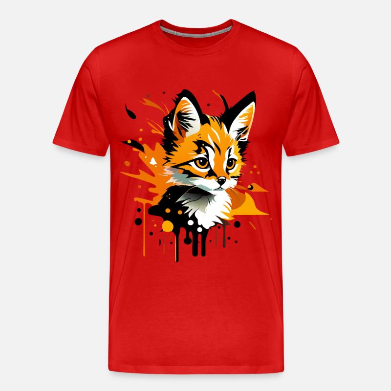 Kätzchen, Katze - Männer Premium Bio T-Shirt - Rot