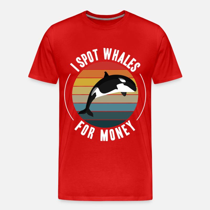 Wale beobachten - Männer Premium Bio T-Shirt - Rot