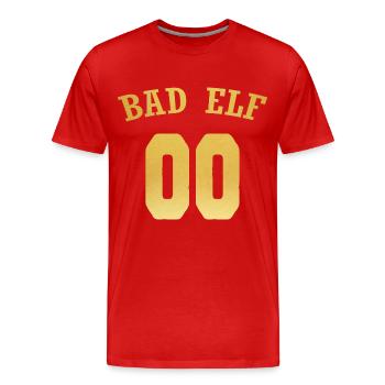 Noël cadeau de Noël lutin de Noël - T-shirt bio Premium Homme - rouge - Devant - Damien (186cm)