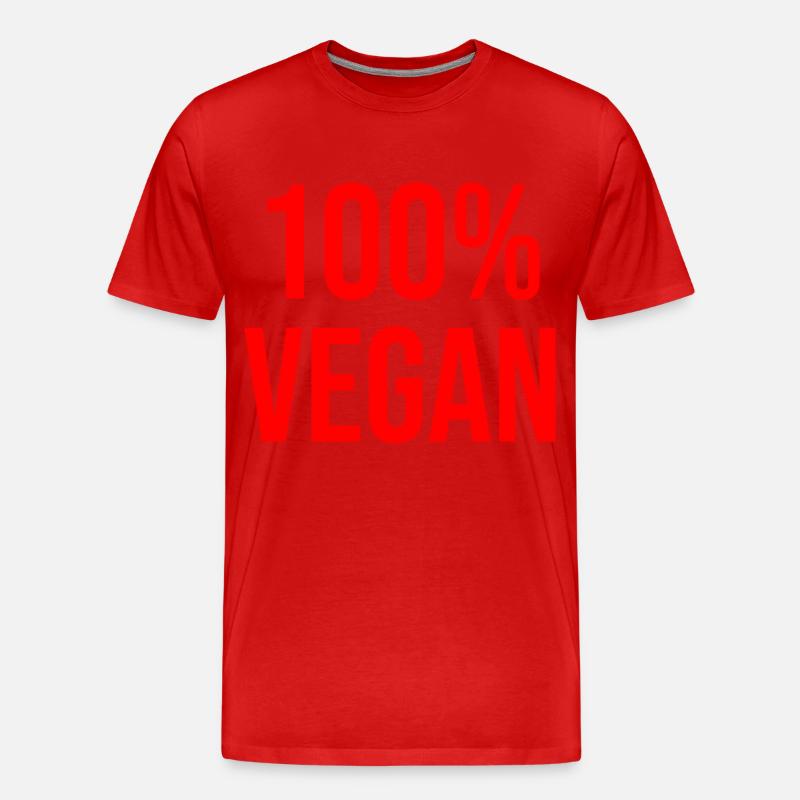 100 % Vegan - Männer Premium Bio T-Shirt - Rot