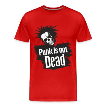 Punk Is Not Dead Punk Rock Punker Punk Rocker Rock - Men's Premium Organic T-Shirt - red - Front - Damien (186cm)
