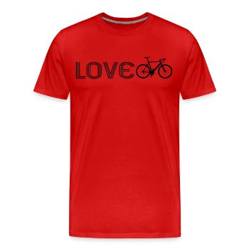 Bike - Men's Premium Organic T-Shirt - red - Front - Damien (186cm)
