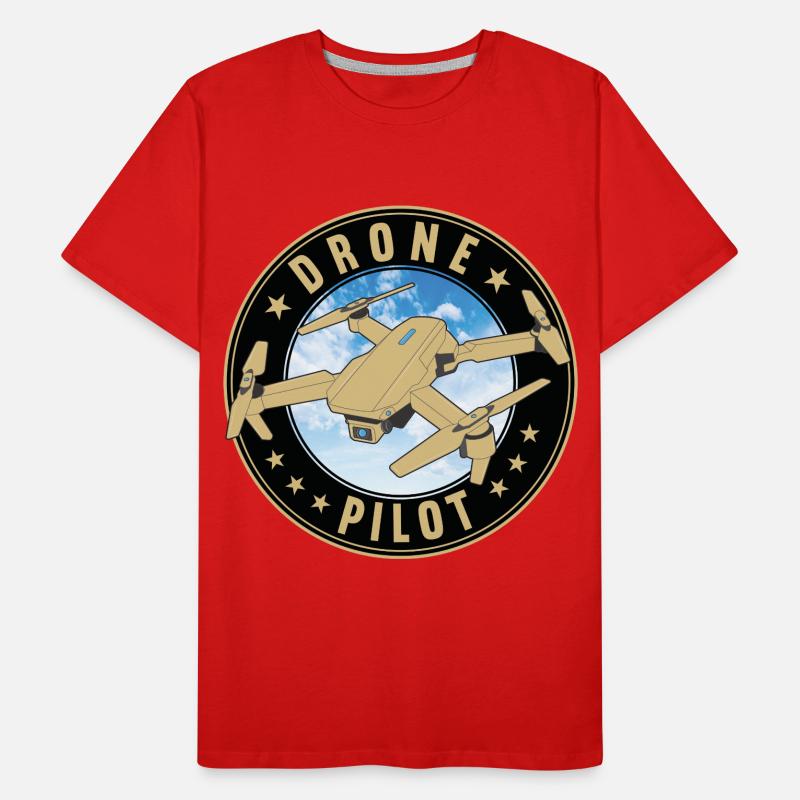 Drone Drone Pilote Drones Drone quadricoptère T-shirt bio Premium Homme