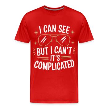 Blind blindness Visually impaired people - Men's Premium Organic T-Shirt - red - Front - Damien (186cm)